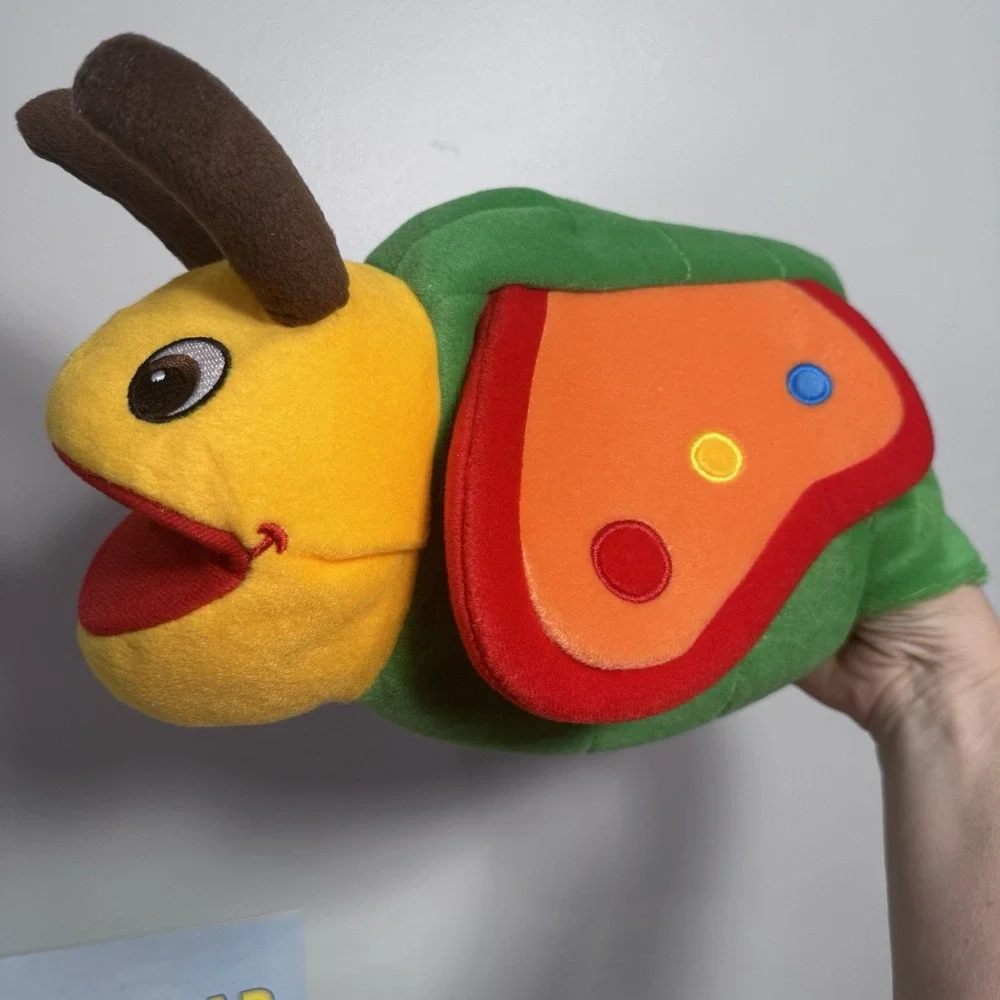Two Puppets & Book Caterpillar To Butterfly Softcover Science Learning Kids NWOT
